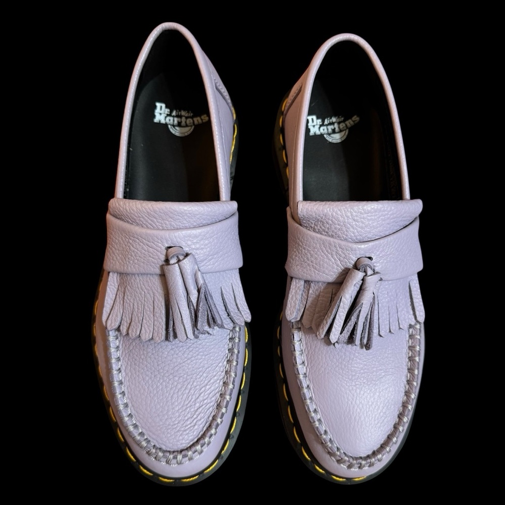Dr. Martens Adrian Tassel Loafers Lavender Purple Periwinkle Size 7 New - Picture 2 of 8